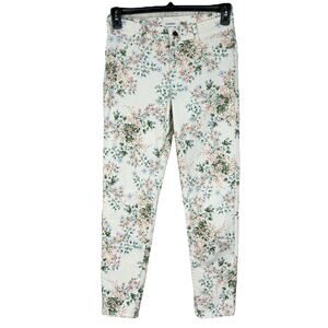 Calvin Klein SZ 4 Skinny Jeggings Jeans Floral Stretch Lightweight Mid-Rise